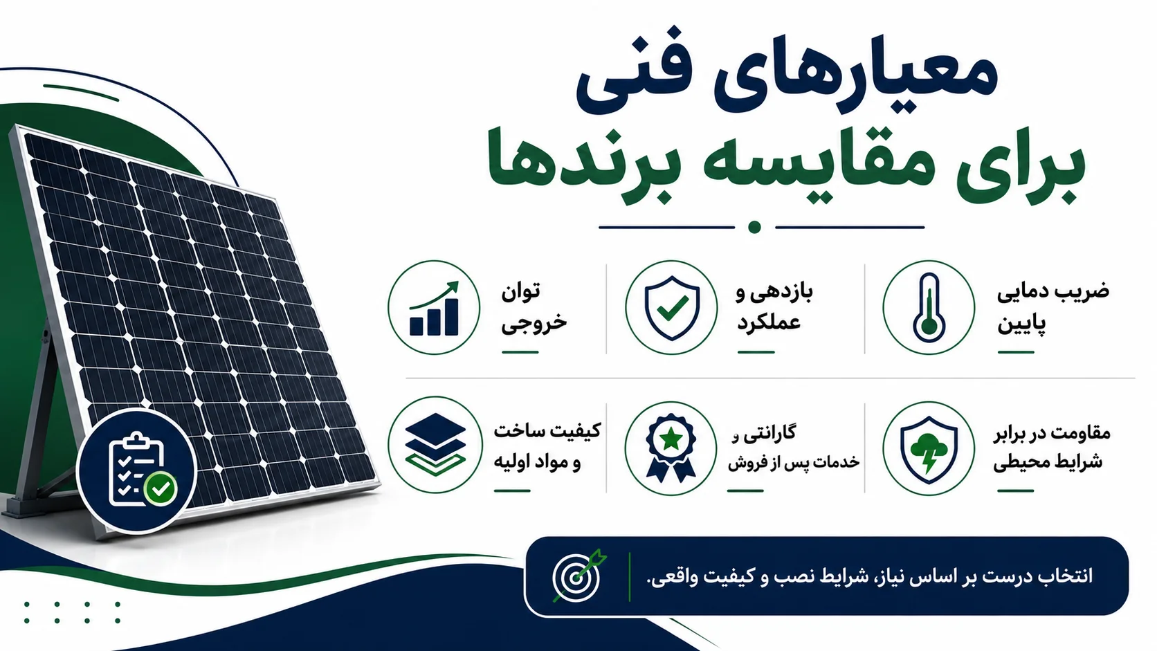 معیارهای فنی برای مقایسه برندها